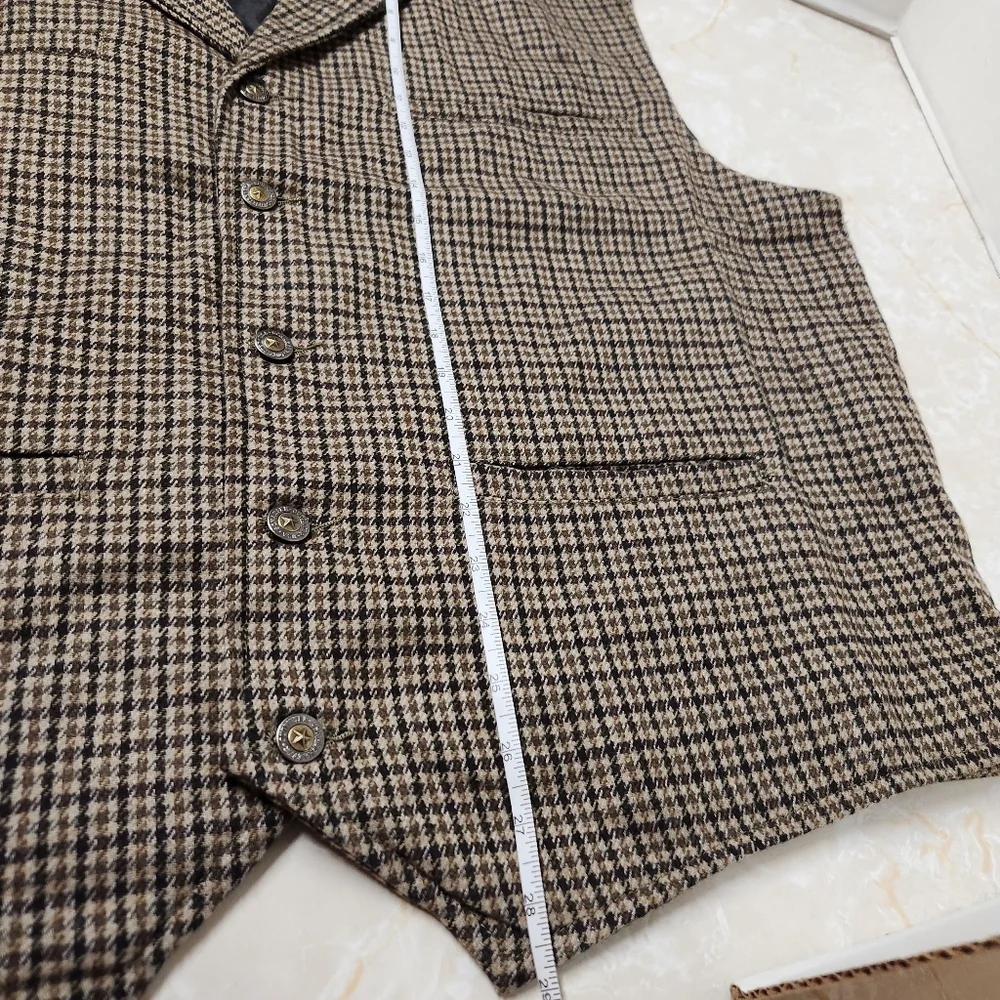 Schaefer Outfitter Laramie Western Wool Blend Vest 3XL Gun Club Houndstooth New - Picture 11 of 11